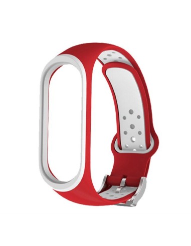 Bracelete SportyStyle para Xiaomi Mi Band 3 - Vermelho / Branco