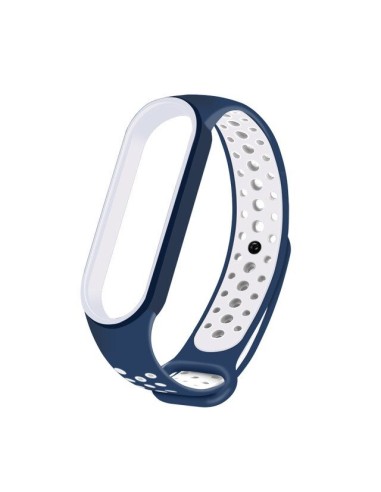 Bracelete SportyStyle para Xiaomi Mi Band 5 - Azul / Branco