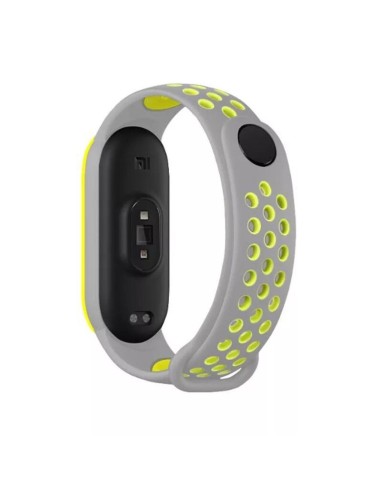 Bracelete SportyStyle para Xiaomi Mi Band 5 - Cinza / Verde