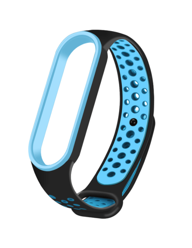 Bracelete SportyStyle para Xiaomi Mi Band 5 - Preto / Azul