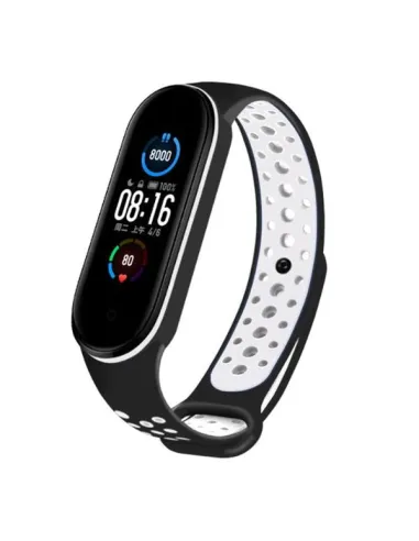 Bracelete SportyStyle para Xiaomi Mi Band 4 - Preto / Branco