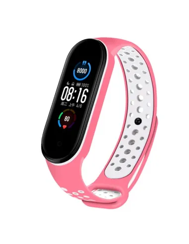 Bracelete SportyStyle para Xiaomi Mi Band 4 - Rosa / Branco