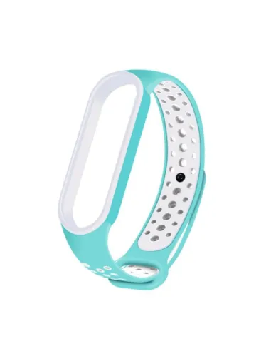 Bracelete SportyStyle para Xiaomi Mi Band 5 - Verde / Branco