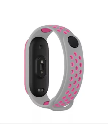 Bracelete SportyStyle para Xiaomi Mi Band 6 - Cinzento / Rosa