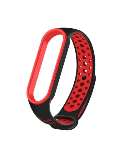 Bracelete SportyStyle para Xiaomi Mi Band 6 - Preto / Vermelho