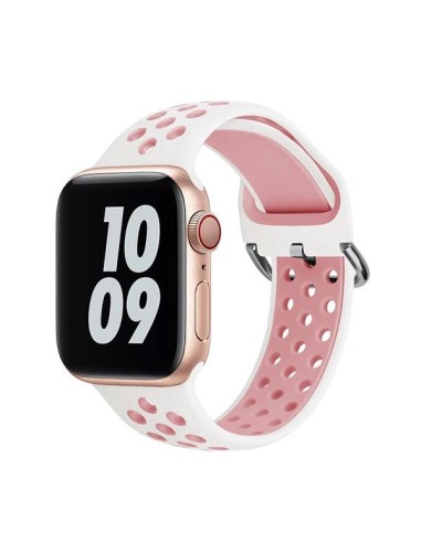 Bracelete SportyStyle Phonecare para Apple Watch Series 4 - 38mm - Branco / Rosa