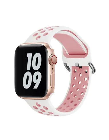 Bracelete SportyStyle  para Apple Watch Series 3 - 40mm - Branco / Rosa