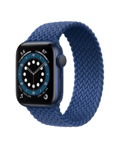 Bracelete Braided Solo NylonSense para Apple Watch Edition Series 7 - 41mm (Pulso:142-152mm) - Azul Escuro