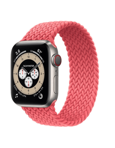 Bracelete Braided Solo NylonSense para Apple Watch Edition Series 7 - 41mm (Pulso:142-152mm) - Rosa