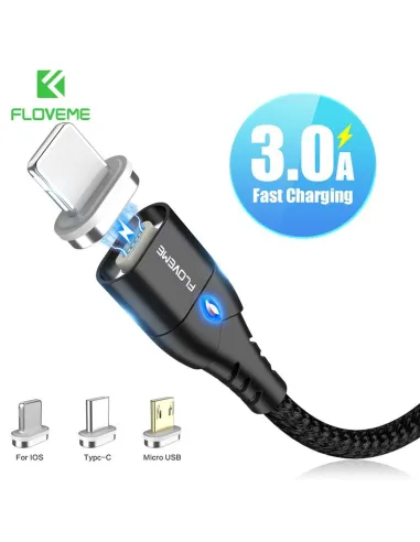 Cabo Magnético 3in1 USB Fast Charge