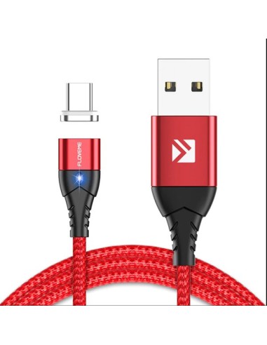 Cabo Magnético Fast Charge Com LED USB - USB-C para Nintendo Switch - Vermelho