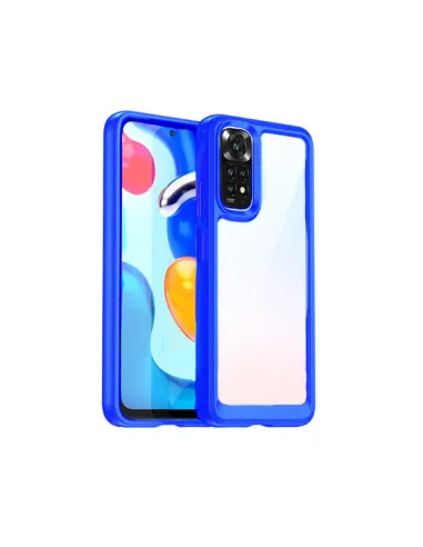 Capa AluminArmor Airbag Protection para Xiaomi Redmi Note 11 - Transparente/ Azul Escuro