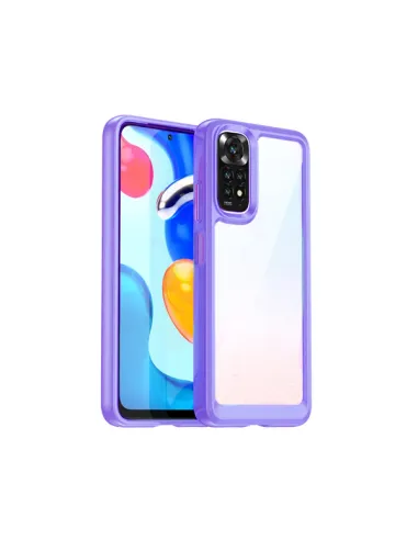 Capa AluminArmor Airbag Protection para Xiaomi Redmi Note 11 - Transparente/ Lilás