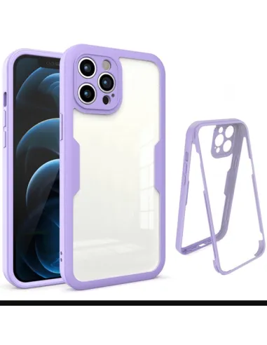 Capa Anti-Crash 360 Protection á Prova de Choque Frente e Verso para Apple iPhone 14 - Lilás