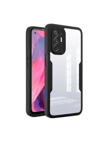 Capa Anti-Crash 360 Protection á Prova de Choque Frente e Verso para Oppo Reno5 Z - Preto