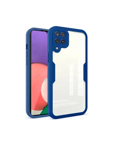 Capa Anti-Crash 360 Protection á Prova de Choque Frente e Verso para Samsung Galaxy A22 - Azul Escuro