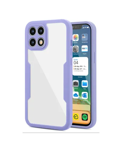 Capa Anti-Crash 360 Protection á Prova de Choque Frente e Verso para Samsung Galaxy A22 5G - Roxo