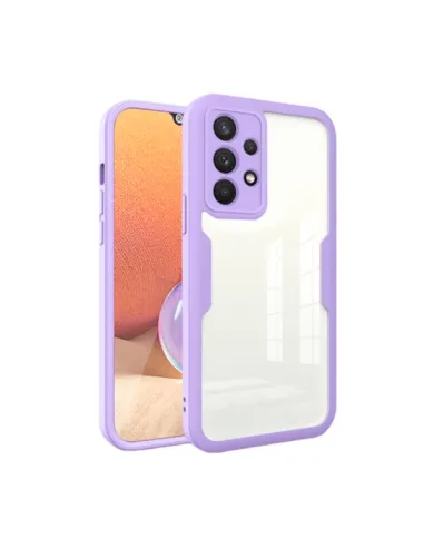 Capa Anti-Crash 360 Protection á Prova de Choque Frente e Verso para Samsung Galaxy A52 - Roxo