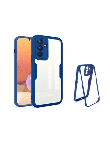 Capa Anti-Crash 360 Protection á Prova de Choque Frente e Verso para Samsung Galaxy M52 5G - Azul Escuro