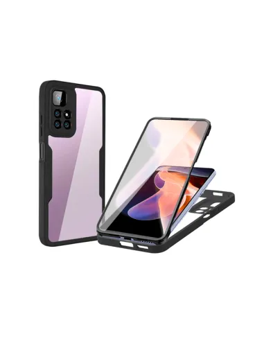 Capa Anti-Crash 360 Protection á Prova de Choque Frente e Verso para Xiaomi 11i HyperCharge - Preto