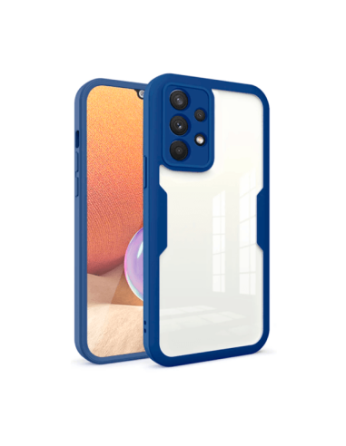 Capa Anti-Crash 360 Protection á Prova de Choque Frente e Verso para Samsung Galaxy A52 - Azul Escuro