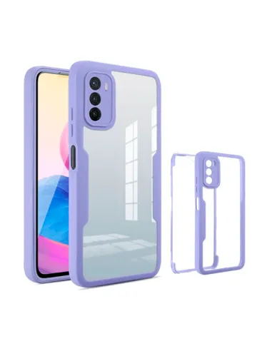 Capa Anti-Crash 360 Protection á Prova de Choque Frente e Verso para Xiaomi Poco X3 - Roxo