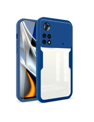 Capa Anti-Crash 360 Protection á Prova de Choque Frente e Verso para Xiaomi Poco X4 Pro 5G - Azul Escuro