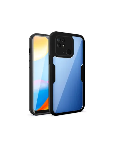 Capa Anti-Crash 360 Protection á Prova de Choque Frente e Verso para Xiaomi Redmi 9C - Preto