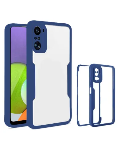 Capa Anti-Crash 360 Protection á Prova de Choque Frente e Verso para Xiaomi Redmi Note 10 Pro - Azul Escuro