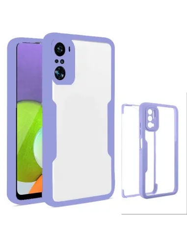 Capa Anti-Crash 360 Protection á Prova de Choque Frente e Verso para Xiaomi Redmi Note 10 Pro+ - Roxo