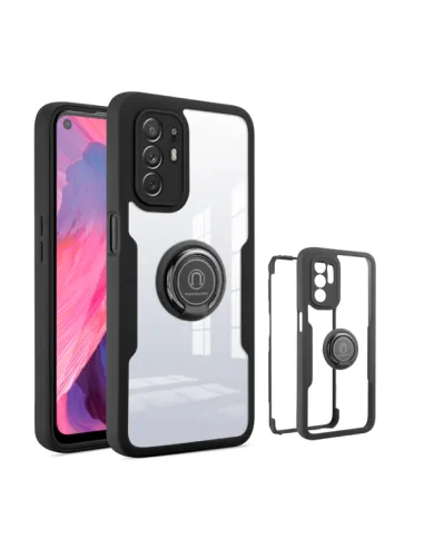 Capa Anti-Crash Magnetic 360 Protection á Prova de Choque Frente e Verso para Oppo A94 5G - Preto