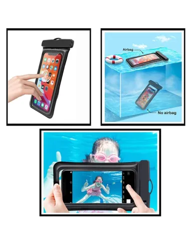 Bolsa Flutuante WaterprofFloating IPX8 - 6"(Altura:210mm x Comp:110mm) para Huawei - Preto