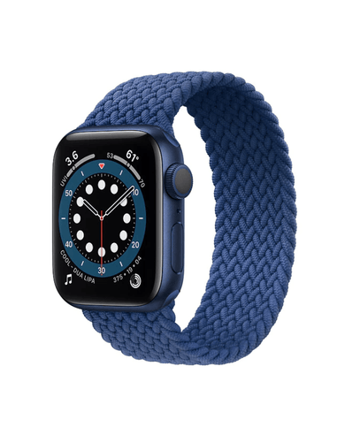 Bracelete Braided Solo NylonSense para Apple Watch Series 8 Aluminum - 41mm (Pulso:142-152mm) - Azul Escuro