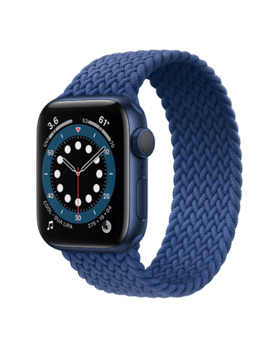 Bracelete Braided Solo NylonSense para Apple Watch Series 9 - 45mm (Pulso:170-182mm) - Azul Escuro