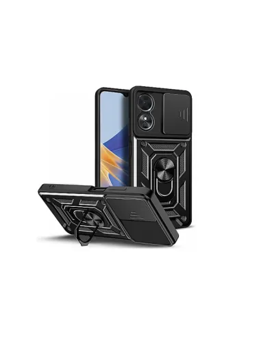 Capa Magnetic Slide Window para Oppo A98 5G - Preto