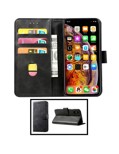 Capa MagneticFlipWallet Com Aba para Oppo A54s - Preto