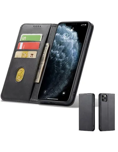 Capa MagneticFlipWallet para Apple iPhone 14 - Preto