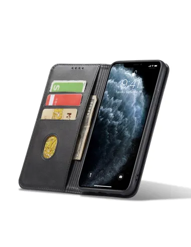 Capa MagneticFlipWallet para Huawei P20 Lite - Preto