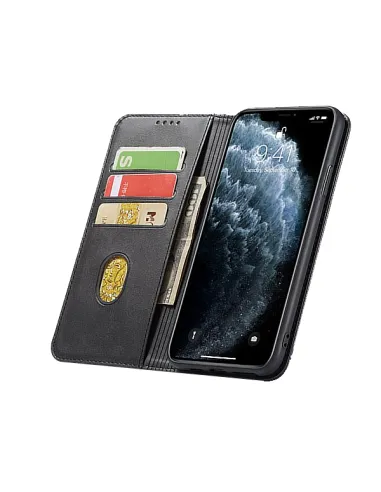 Capa MagneticFlipWallet para Oppo A98 5G - Preto