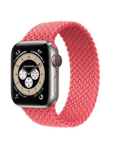 Bracelete Braided Solo NylonSense para Apple Watch Ultra - 49mm (Pulso:170-182mm) - Rosa