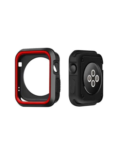 Capa Military  Anti-Impacto DoubleColor para Apple Watch SE (2022) 40mm - Preto / Vermelho