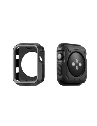 Capa Military  Anti-Impacto DoubleColor para Apple Watch Series 3 - 38mm - Preto / Cinza