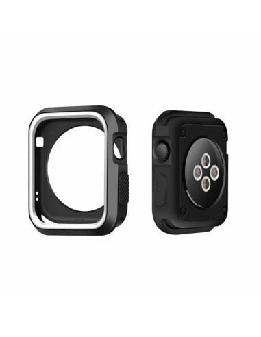 Capa Military Anti-Impacto DoubleColor para Apple Watch Series 3 - 42mm - Preto / Branco