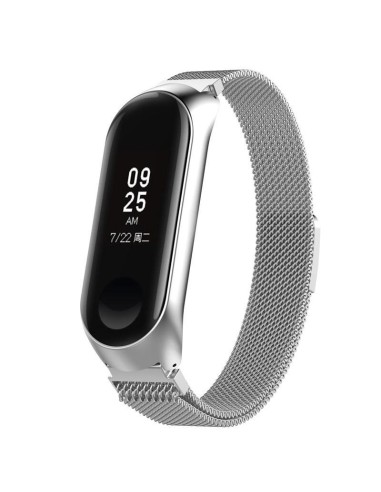 Bracelete Milanese Loop Fecho Magnético para AmazFit Band 5 - Cinza