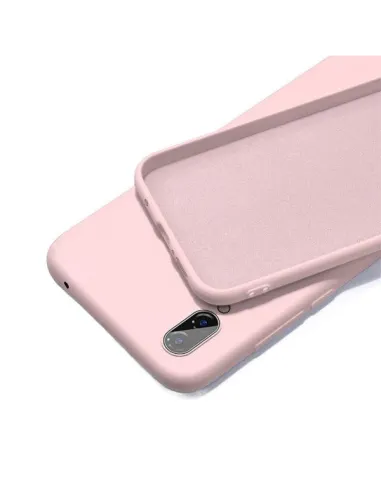 Capa Silicone Líquido para Samsung Galaxy A02 - Rosa