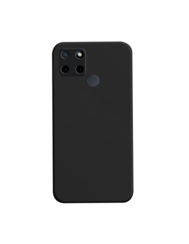 Capa Silicone Líquido para Realme Narzo 50A - Preto