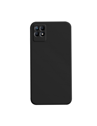 Capa Silicone Líquido para Realme Narzo 50i - Preto