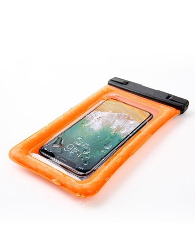 Bolsa Flutuante WaterprofFloating IPX8 - 6"(Altura:210mm x Comp:110mm) para Alcatel - Laranja