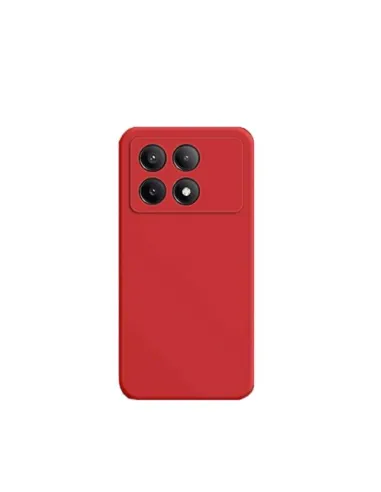 Capa Silicone Líquido  para Xiaomi Poco X6 Pro 5G - Vermelha