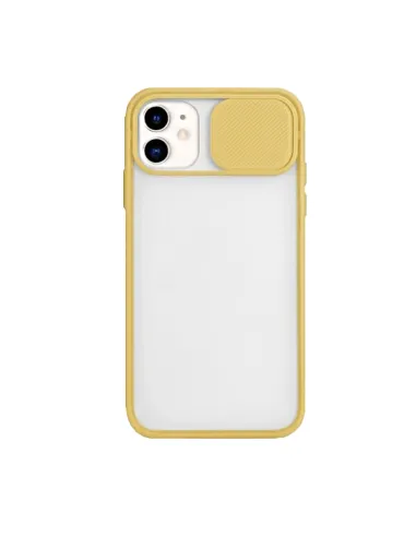 Capa Slide Window Frosted para iPhone 11 - Amarelo